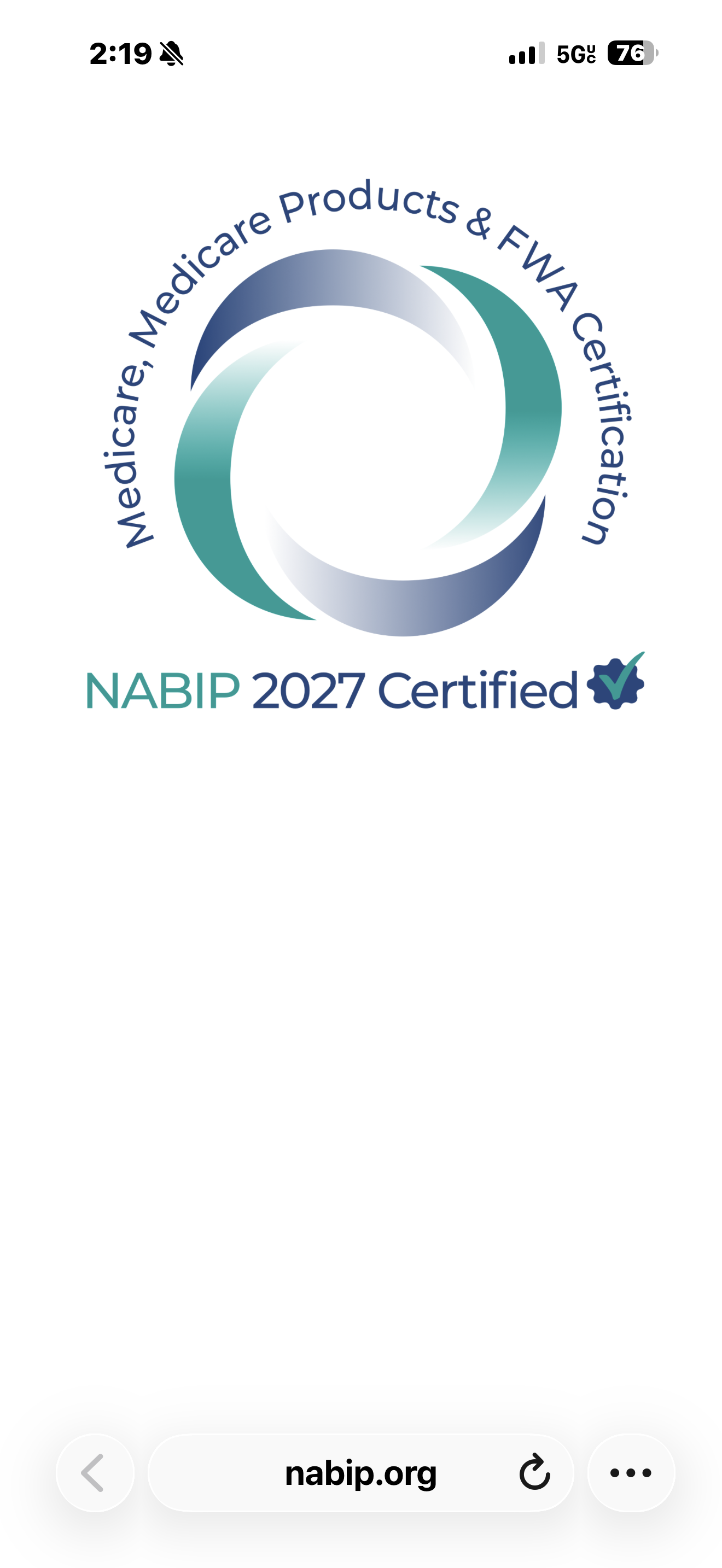 NABIP 2027 Certified — Medicare, Medicare Products & FWA Certification