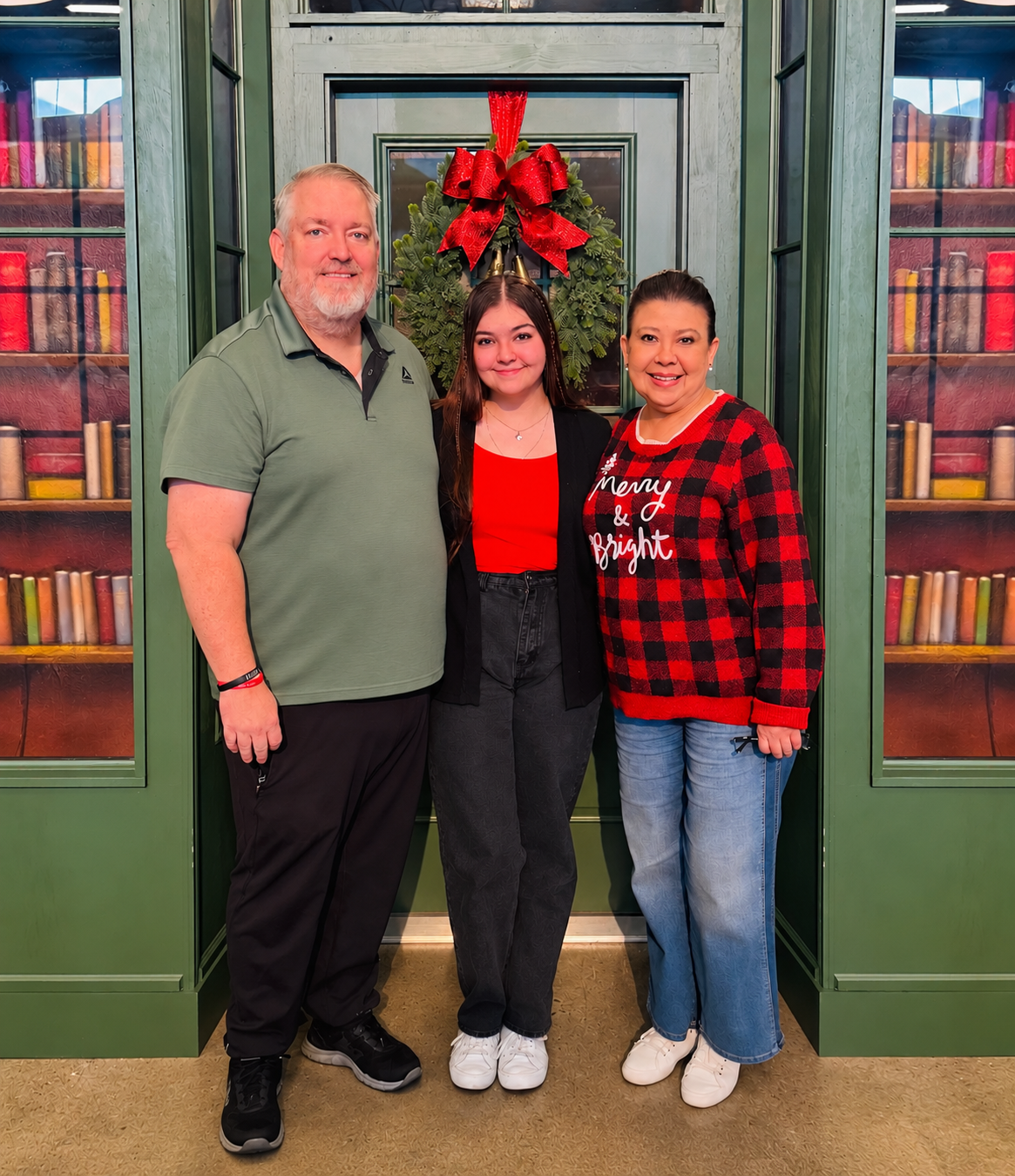 Mark, Emily, and Valerie Peacock together